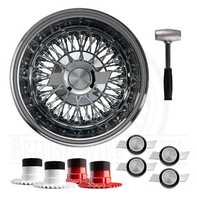 13x7 Reverse 72 Spoke Cross Lace Lowrider Wire Wheels, Chevy Cut Caps ...