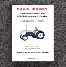 Tractor Operator Instruct Manual Fits Case David Brown 880 Selectamatic Diesel