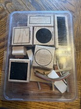  “simple Shapes” Set Of 10 Not Used 2003 STAMPIN Up!  Personalize stamps