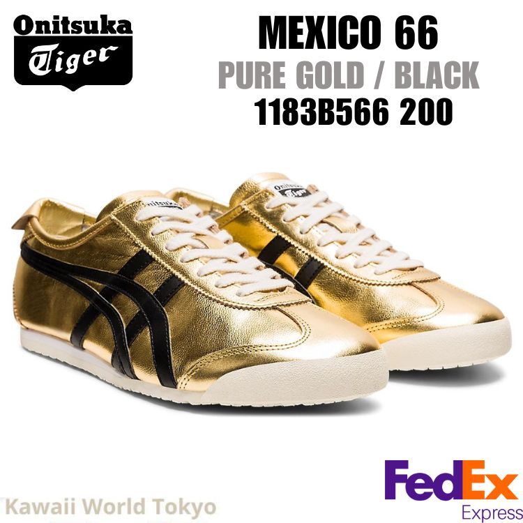 Pure Gold Onitsuka Tiger Shoes Gold Onitsuka Tiger MEXICO 66 PURE