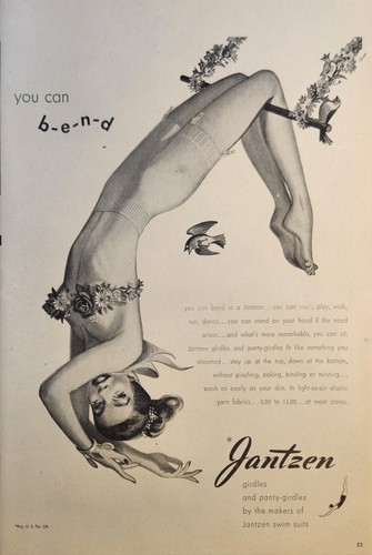 1947 Jantzen girdles Vintage ad you can bend