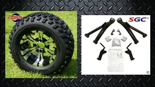 YAMAHA G2/G9 GOLF CART 6" SGC A-ARM LIFT KIT + 12" WHEELS and 23" AT TIRES