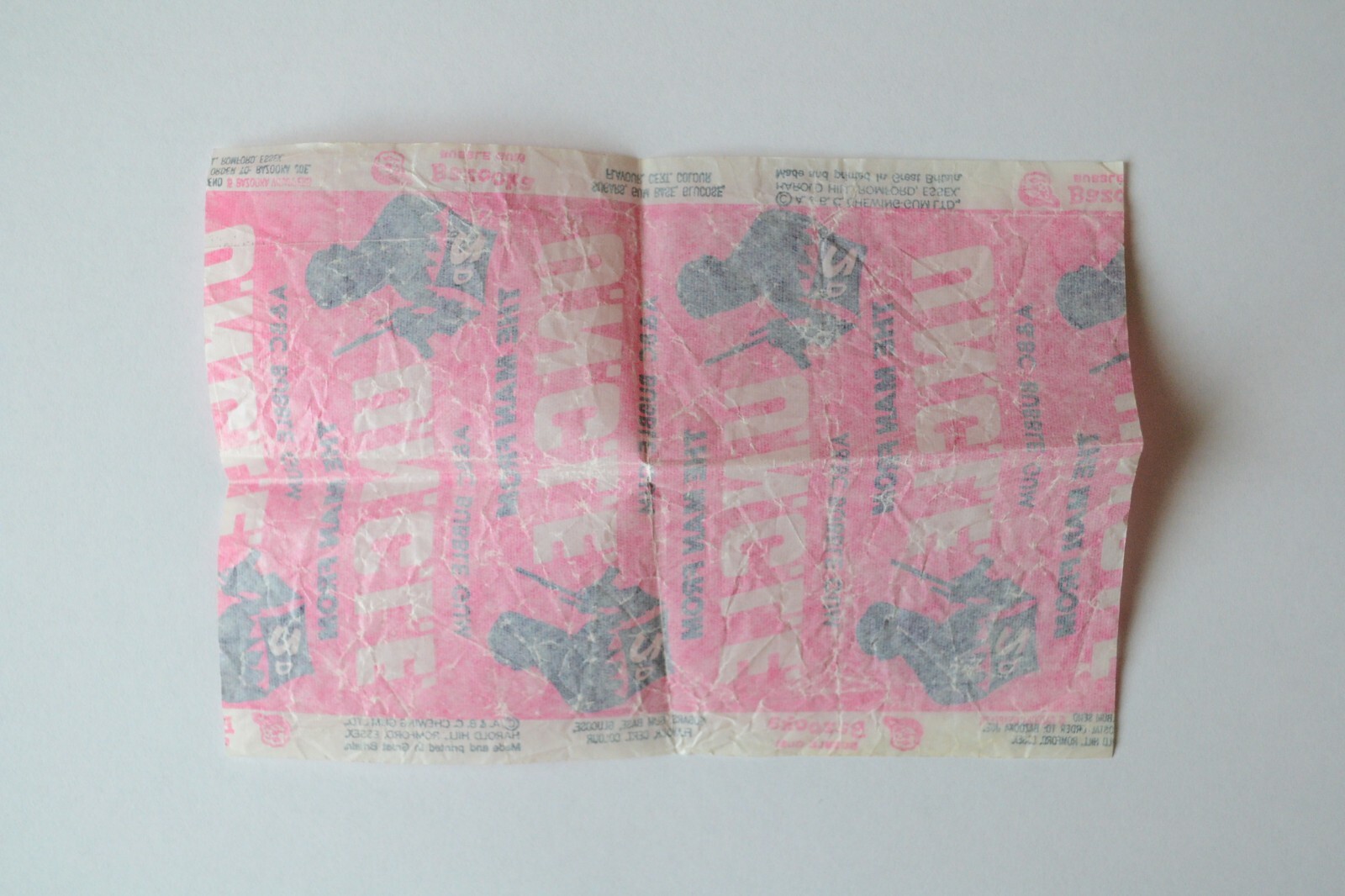 A & BC Bazooka bubble gum wrapper The Man From Uncle Purple 15.6cm x