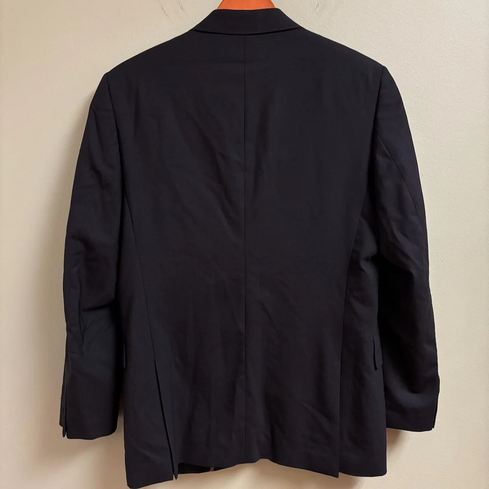 Express Mens Black Wool Blazer Size 38S Single Breasted Classic Preppy - Image 4 of 4
