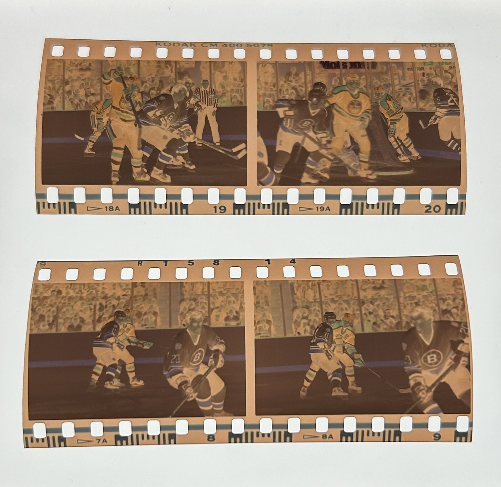 WAYNE GRETZKY In ACTION v Bruins 35MM Color NEGATIVES (4) FRAMES