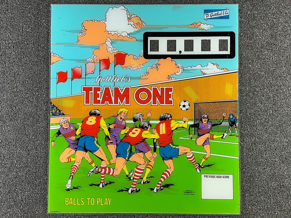Gottlieb Team One Pinball Machine Game Backglass ORIGINAL | eBay