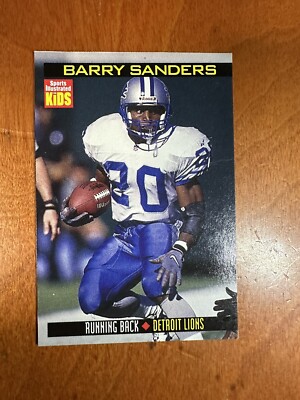 BARRY SANDERS RARE 1999 SPORTS ILLUSTRATED FOR KIDS CARD FOOTBALL DETROIT  LIONS