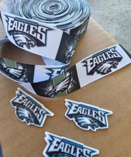 Eagles Football 1" grosgrain ribbon the listing is for a 23 yards  10 resins