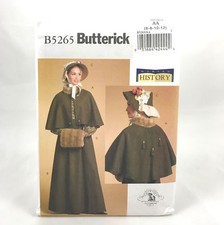 Butterick 5265 Making History Victorian Costume Cape Skirt Misses 6 12 Pattern