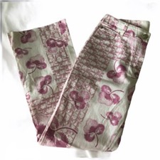   Authentic Rare Y2K Christian Dior Cherry Blossom Diorissimo Pink Cropped Pants