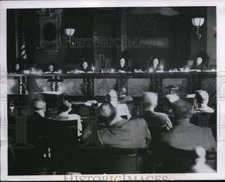 1945 Press Photo Philadelphia Pa courtroom in Superior Court is in total