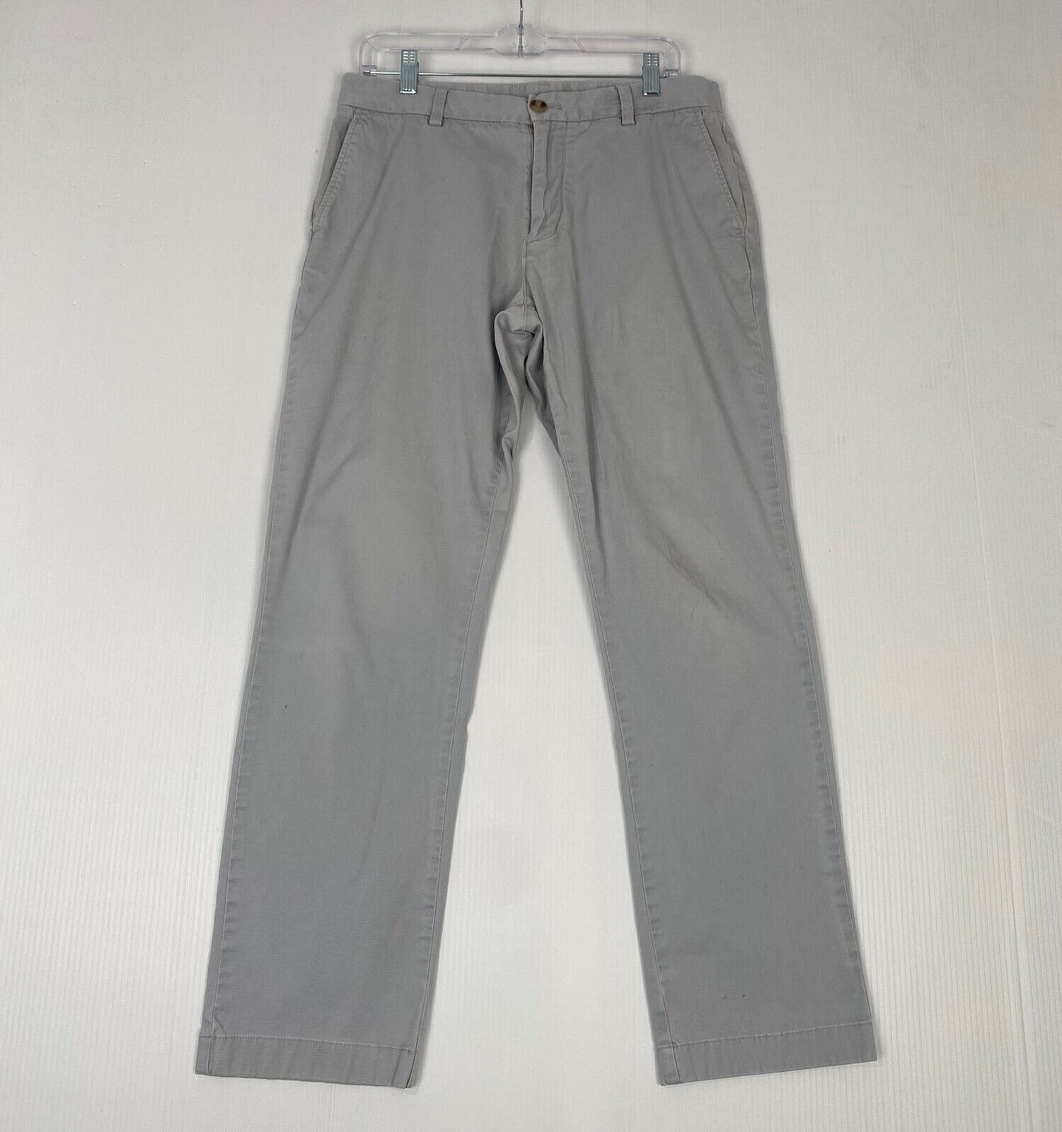 Vineyard Vines Gray Slim Fit Breaker Pants Mens 33X32 Chino Golf Comfort Used