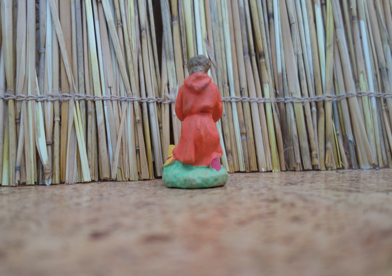 Ancien Santon Devineau – Berger Au Mouton – Taille 5 – Crèche De Noël