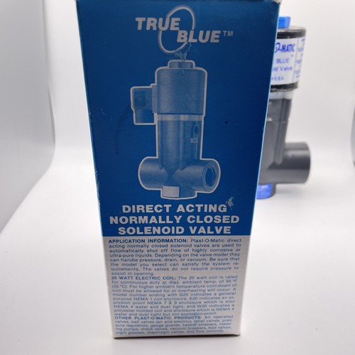 Plast-O-Matic True Blue normal geschlossen 20 W Magnetventil EASMT4EP12W20-PV-24DC - Bild 4 von 7