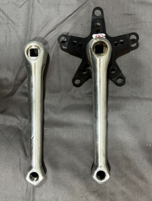 KUE=Q BMX 3PC CRANK KIT CP 165㎜ Vintage CQP Cooks Quality Products 177mm Aluminum BMX/Mountain