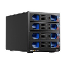 4 Bay Hard Drive RAID Enclosure with Cooling Fan for 2.5/3.5" SATA HDD/SSD wi...