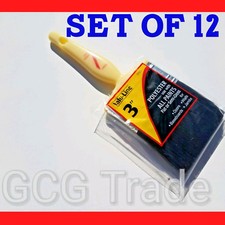 12 of 3 Inch Paint Brush Economy Polyester Linzer All Tips of Paints Size 3"