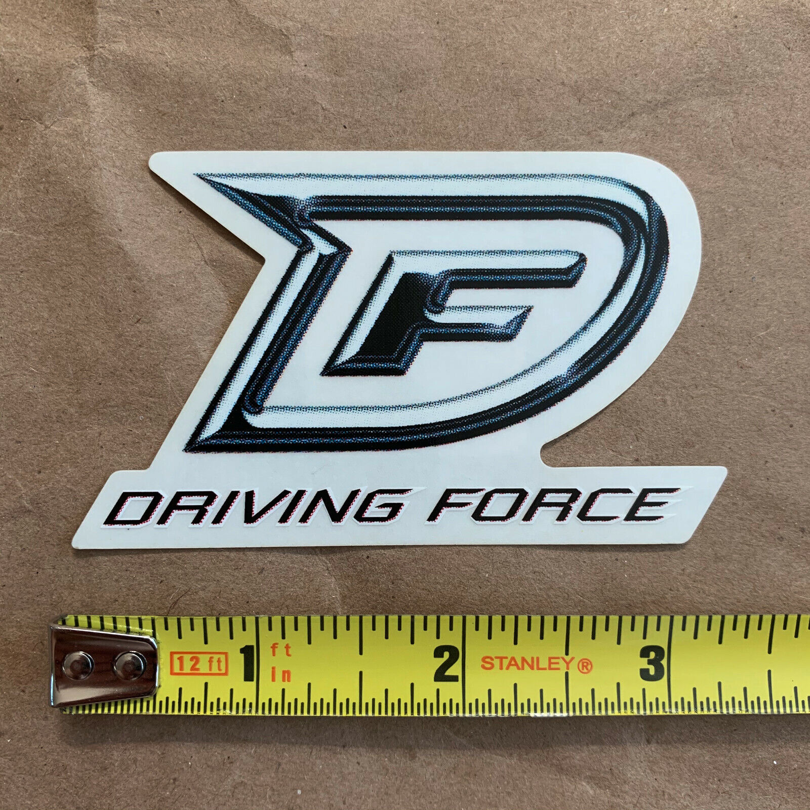 No Fear Driving Force sticker decal, genuine, original, vintage, 3.25" x 2", NEW