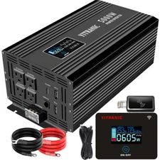 5000W 24V Pure Sine Wave Inverter DC to AC 120V 10000W Peak Wireless LCD Remote