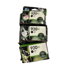 Original HP 920XL (CD975AN) Black Ink Cartridge exp 2/23 Lot of 3