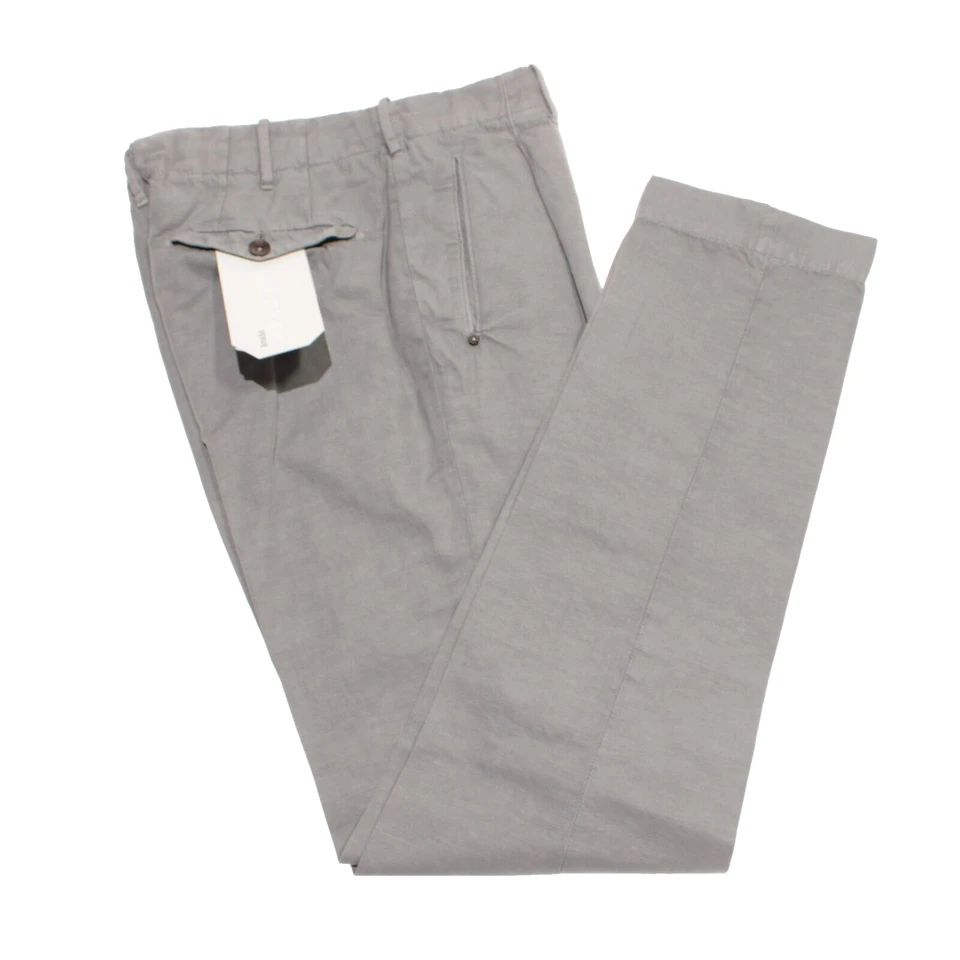 Pantalones chinos/informales Incotex nuevos con etiquetas talla 44 (US 28) calce ajustado en mezcla de algodón gris Foto 2 de 4