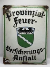 Vtg 1930s Provinzial Feuer German Porcelain Sign Versicherungs Anstalt Vintage