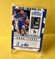 2020-21 Contenders Draft Picks Isaiah Moss RC Game Ticket Red Auto #86, Kansas