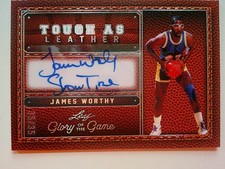 James Worthy Lakers Tough as Leather 2025 Leaf Glory of the Game Basketball