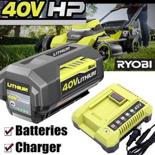 8.0Ah Battery 40 Volt for Ryobi 40V Lithium OP40602 Battery with LED Charger