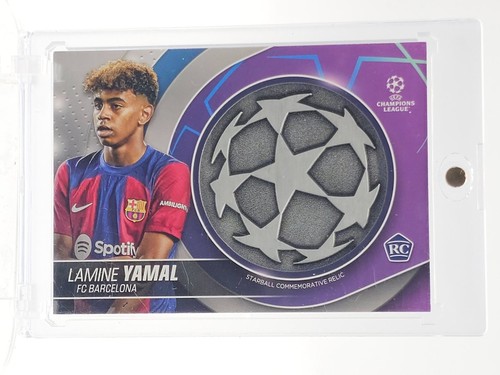 LAMINE YAMAL 2023-24 TOPPS UEFA CLUB STARBALL COMMEMORATIVE ROOKIE PATCH Q7899