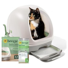 Purina Breeze Covered Cat Litter Box System with Pellets Pads - Fresh Odor ...