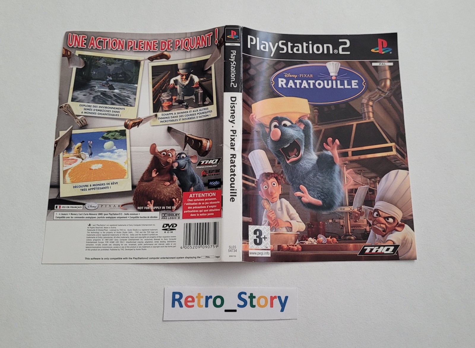 Sony Playstation PS2 - Disney Pixar : Ratatouille - Jaquette / Cover - FRA