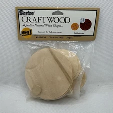DARICE Craft Wood Natural Wood Crafting Products, New, Circle Cut Outs, 21 pcs
