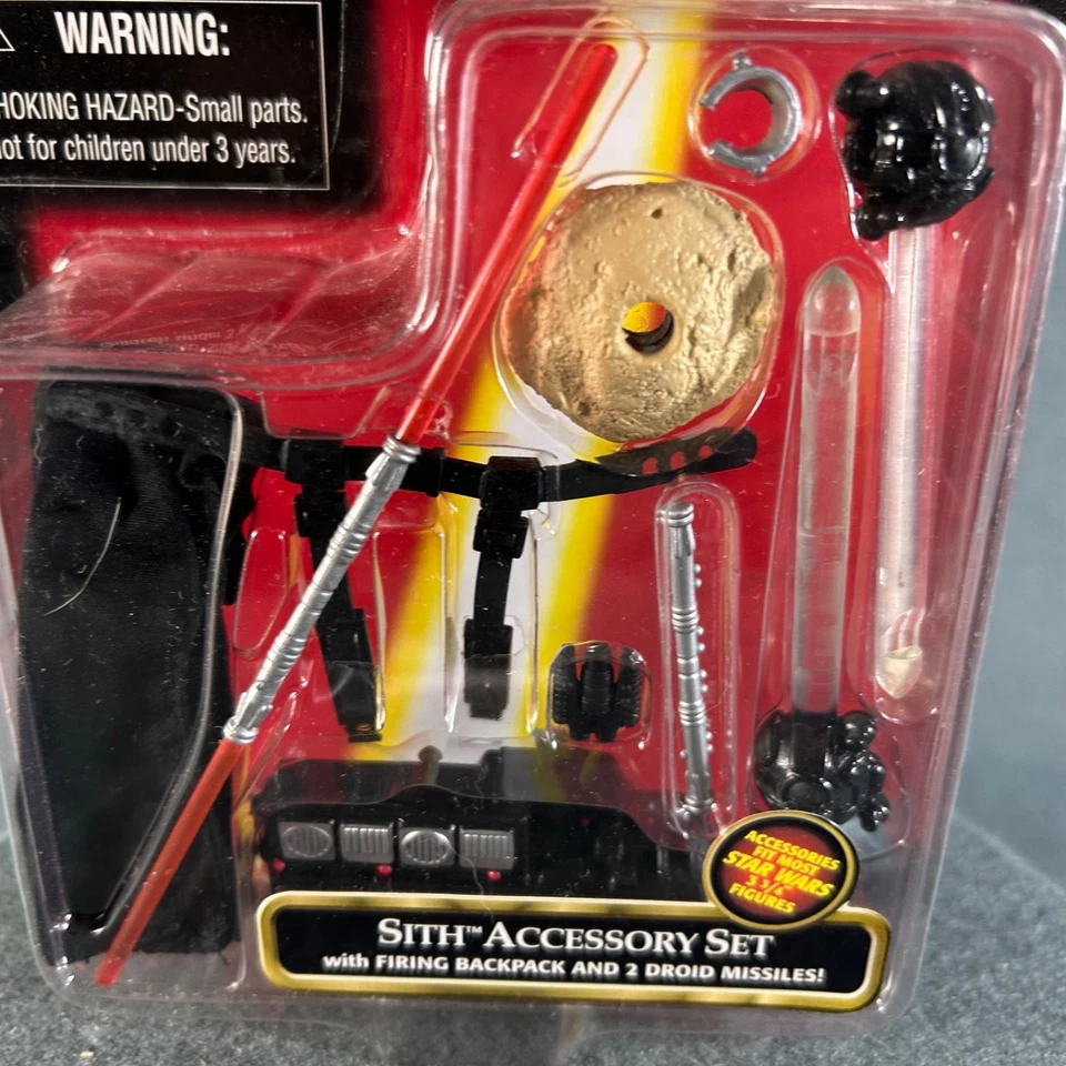 Juego de accesorios Star Wars Episodio 1 Phantom Menace Sith 1998 Hasbro Vintage Foto 2 de 4