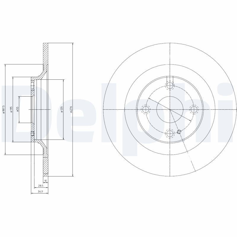 Disques de frein Mazda MX-5 II pour moteurs 1.6 et 1.8 16V de 1998 à 2005