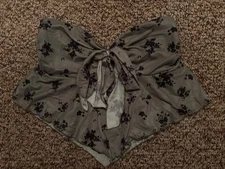 Shein Women's MOD Floral Print Knotted Front Bandeau Vintage Top Green xS