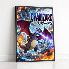 Póster Pokemon - Shiny Charizard Premium 18x24 Ultra-HD impresión artística