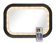 Goldbug Glow Rear-Facing Baby Car Seat Mirror, Adjustable LEDs Remote Control