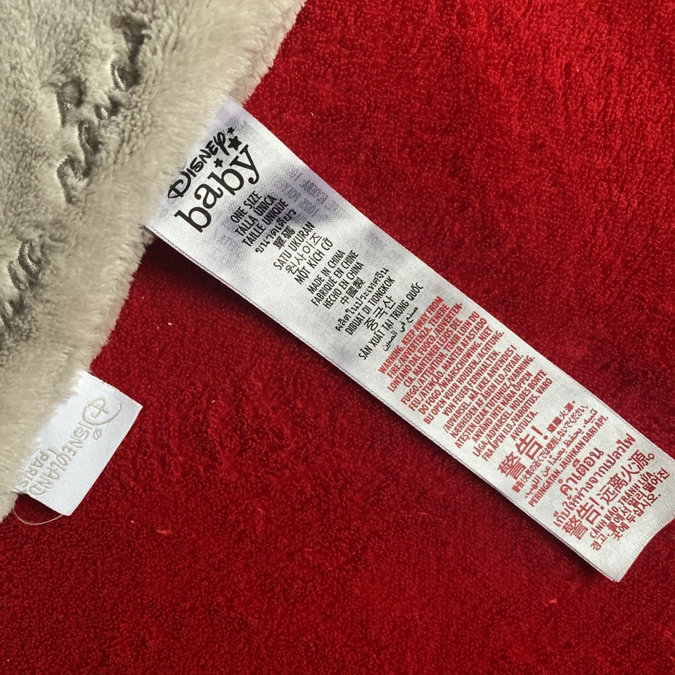 🇫🇷 Doudou Lapin Panpan gris Blanc Fourrure DISNEYLAND DISNEY NEUF Jamais Servi - Photo 4/4