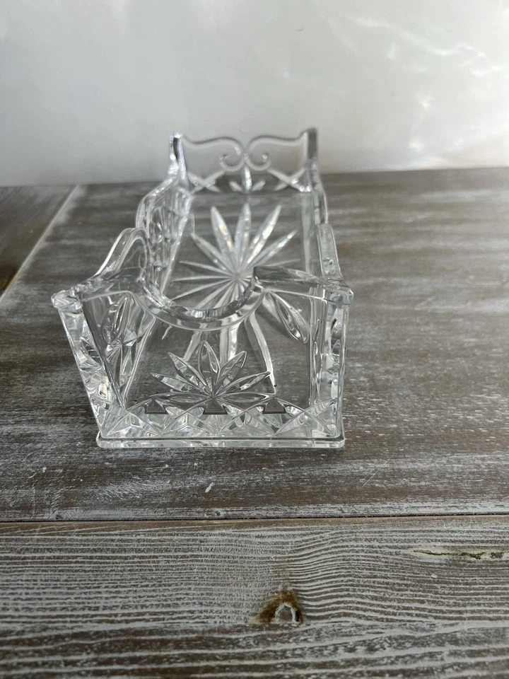 Carrito de vino Shannon Godinger cristal patrón barroco respirador vintage años 90 Foto 4 de 4