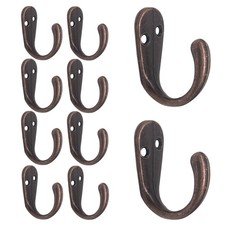 Copper Single Prong Robe Hook Wall Mounted Towel Coat Hanging Hanger 20 Pcs