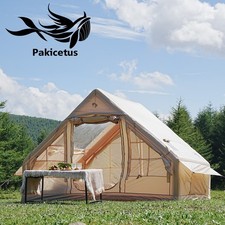 PAKICETUS 6.3㎡ Large Inflatable Tent Dual Door Skylight Family Camp Tent