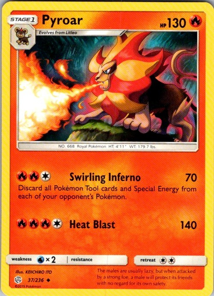 Pokemon SM - Cosmic Eclipse Pyroar 37/236 NM