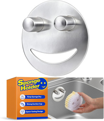 Stainless Steel Sponge Holder For Scrub Daddy Mommy Sponge, Bathroom Kitchen Sin