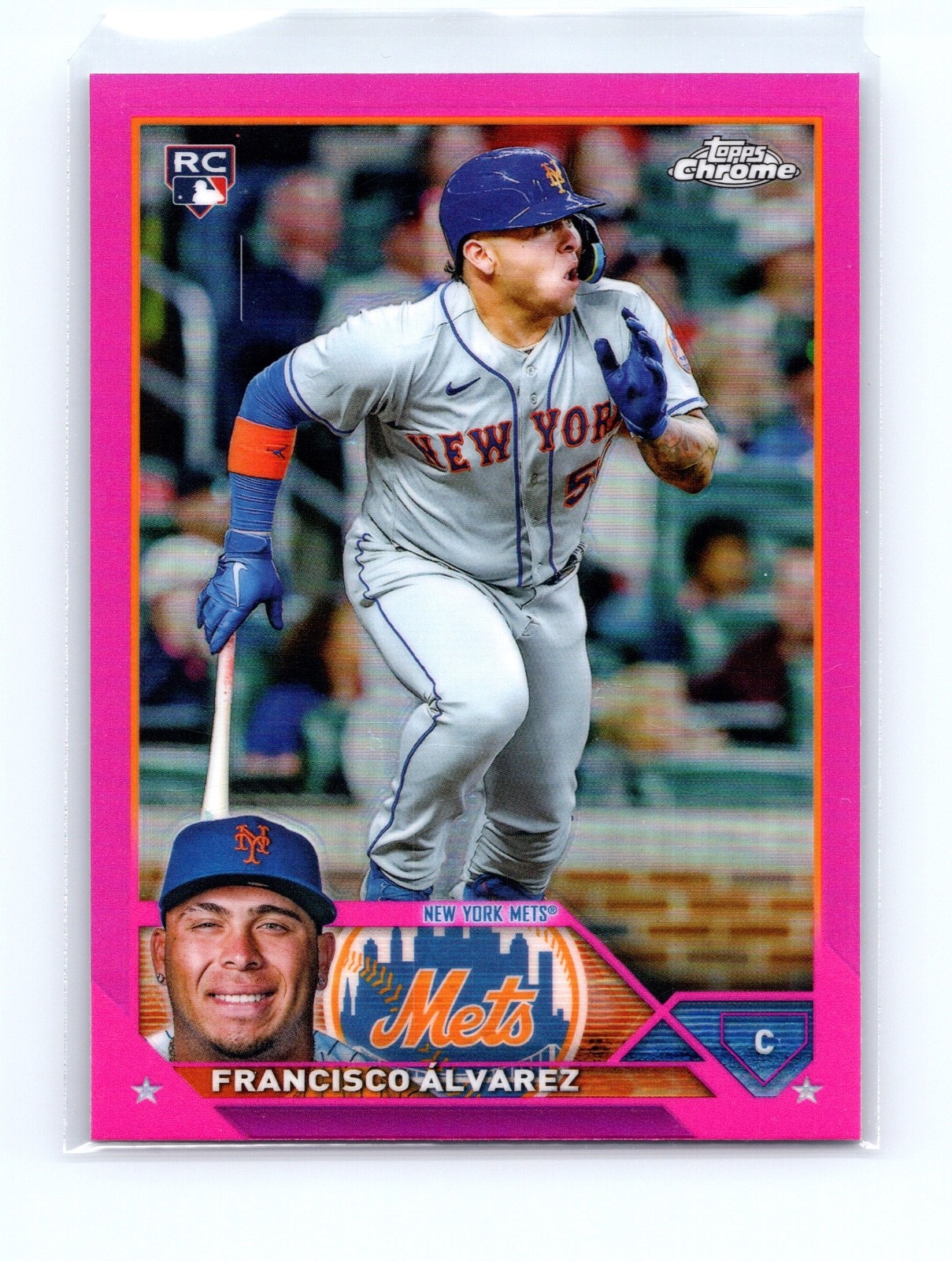 2023 Topps Chrome - Francisco Alvarez #203 Pink Refractor (RC)