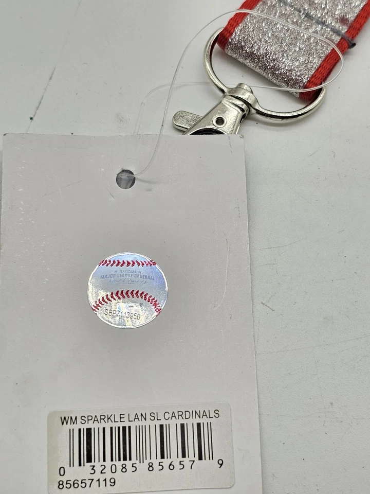 St Louis Cardinals MLB Sparkle Lanyard Neck Tag Keychain ID Keys Ticket Holder - Image 4 of 4