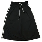 Adidas Skirt Womens 12 Black A-Line Ruffle Waist Trefoil Athletic Drawcord 12