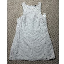 Speechless Mini Dress Womens XL White Lace Lined Peasant Boho embroider Sundress