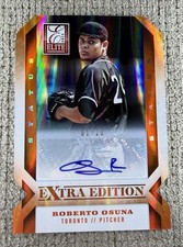 2013 Panini Elite Extra Edition 1/10 Roberto Osuna #89 Auto Orange.