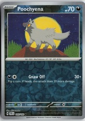 Poochyena 105/162 Temporal Forces Reverse Holo Common